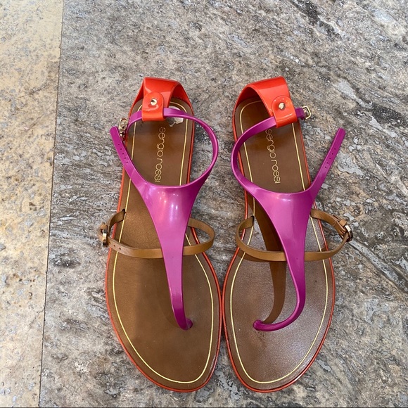 sergio rossi jelly sandals